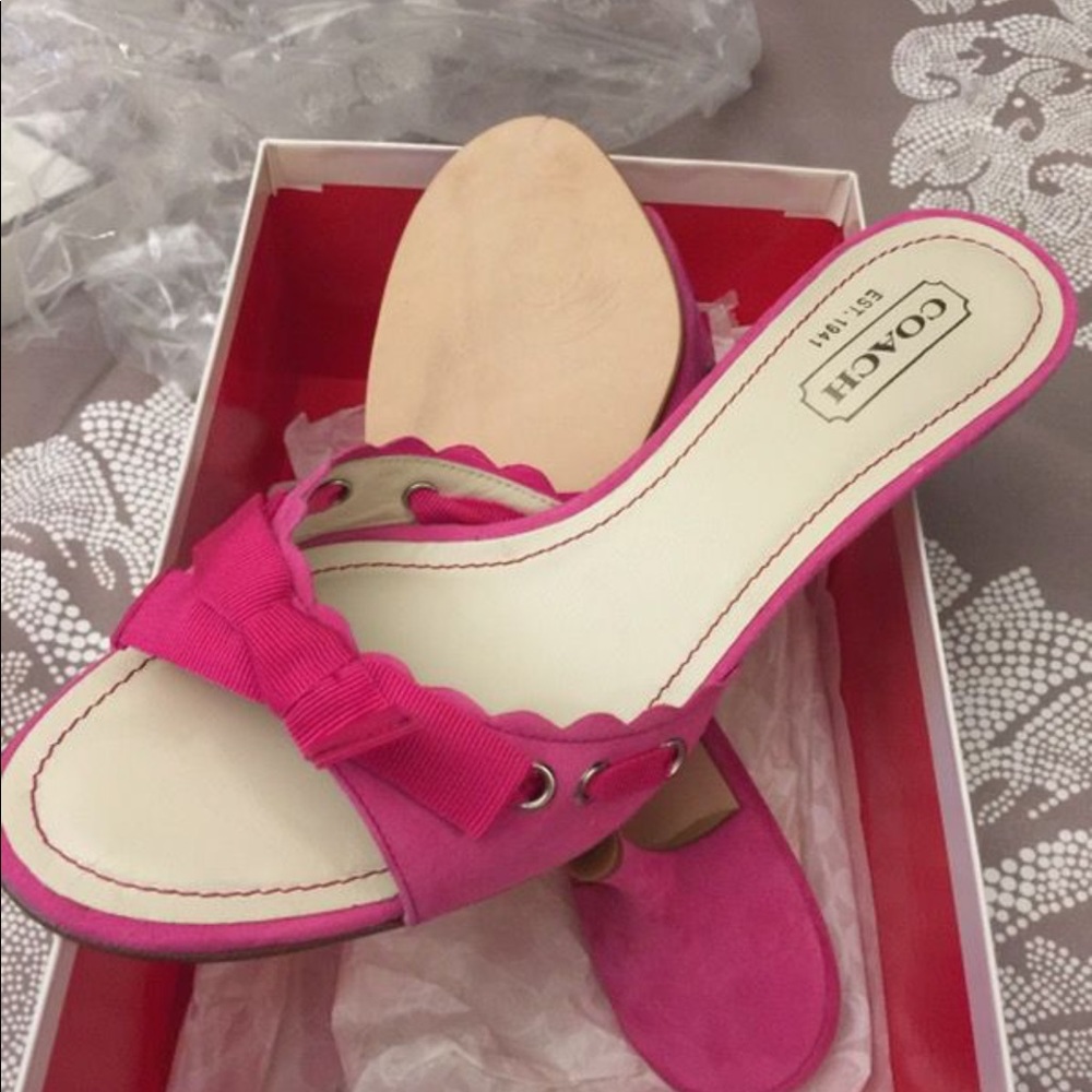 Coach Cyndi Kid Suede sandal